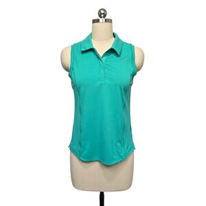 Athleta Teal Sleeveless Polo Shirt Top Women's XS Athletic Golf‎ Tennis